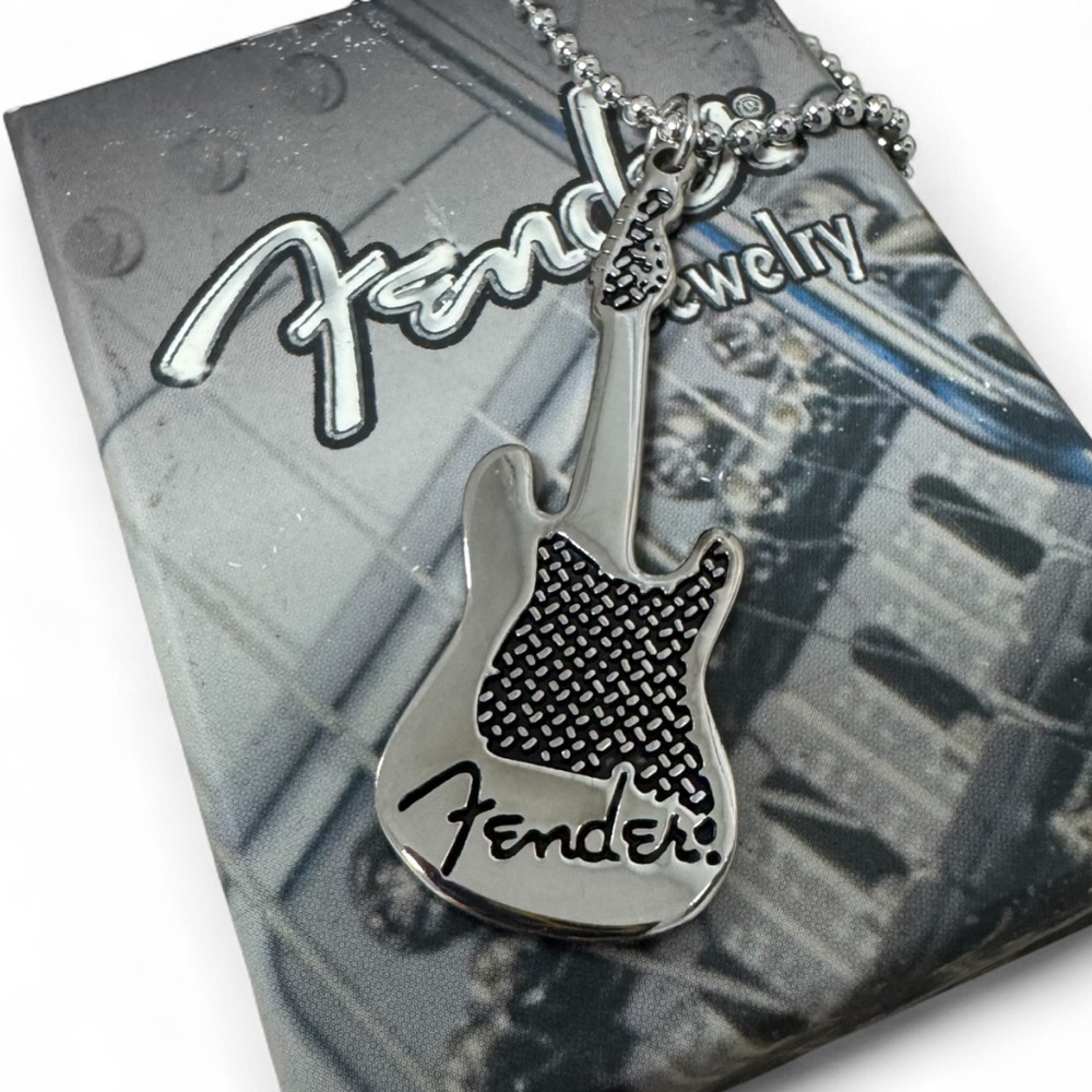 Fender Music Vintage Licensed Necklace 18” Guitar Design Ball Chain 90s NWT